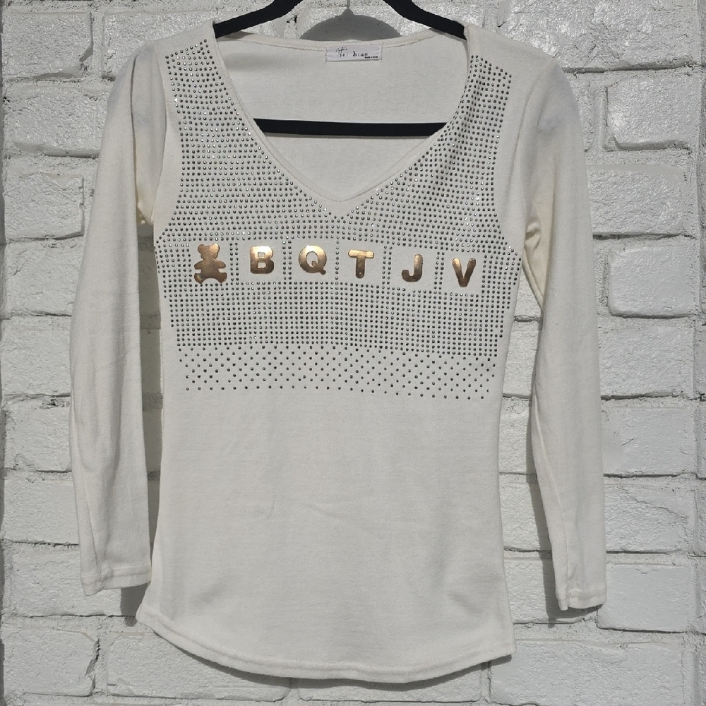 Elegant Cream Long Sleeve Top